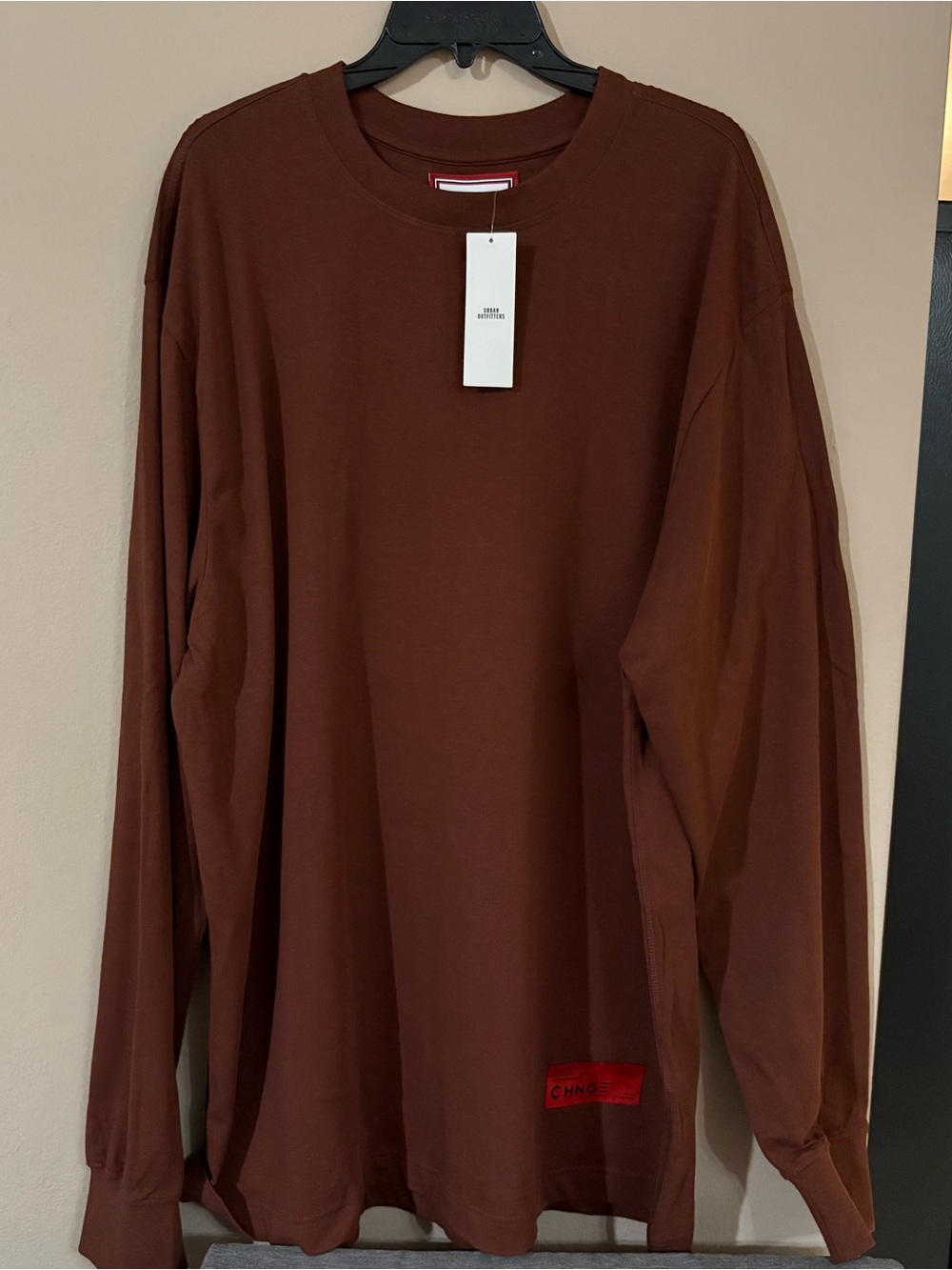 CHNGE "You Are Enough" Long Sleeve Tee - Brown Streetwear & Mental Health Vibe